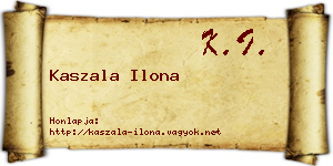 Kaszala Ilona névjegykártya