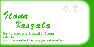 ilona kaszala business card